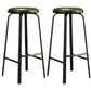 Modern Armless Backrest Counter Stool Iron Living Room Bar Stool with Cushion and Pedal Green 2 Piece Set Clearhalo 'Bar Furniture' 'Bar Stools' 'bar_stools' 'furn' 'furn_bar_stools' 'furniture_bar_stools' 'Kitchen & Dining Furniture' 'kitchen&dining_furn' 'kitchen' 'kitchen_furn' Furniture' 4513149