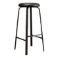 Modern Armless Backrest Counter Stool Iron Living Room Bar Stool with Cushion and Pedal Gloss Black 1 Piece Clearhalo 'Bar Furniture' 'Bar Stools' 'bar_stools' 'furn' 'furn_bar_stools' 'furniture_bar_stools' 'Kitchen & Dining Furniture' 'kitchen&dining_furn' 'kitchen' 'kitchen_furn' Furniture' 4513151