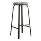 Modern Armless Backrest Counter Stool Iron Living Room Bar Stool with Cushion and Pedal Grey 1 Piece Clearhalo 'Bar Furniture' 'Bar Stools' 'bar_stools' 'furn' 'furn_bar_stools' 'furniture_bar_stools' 'Kitchen & Dining Furniture' 'kitchen&dining_furn' 'kitchen' 'kitchen_furn' Furniture' 4513154