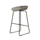 Modern Style Iron Bar Stool with Footrest Nordic Style Tavern Simple Bar Stool Grey 1 Piece Counter Stool(26"H) Clearhalo 'Bar Furniture' 'Bar Stools' 'bar_stools' 'furn' 'furn_bar_stools' 'furniture_bar_stools' 'Kitchen & Dining Furniture' 'kitchen&dining_furn' 'kitchen' 'kitchen_furn' Furniture' 4513178