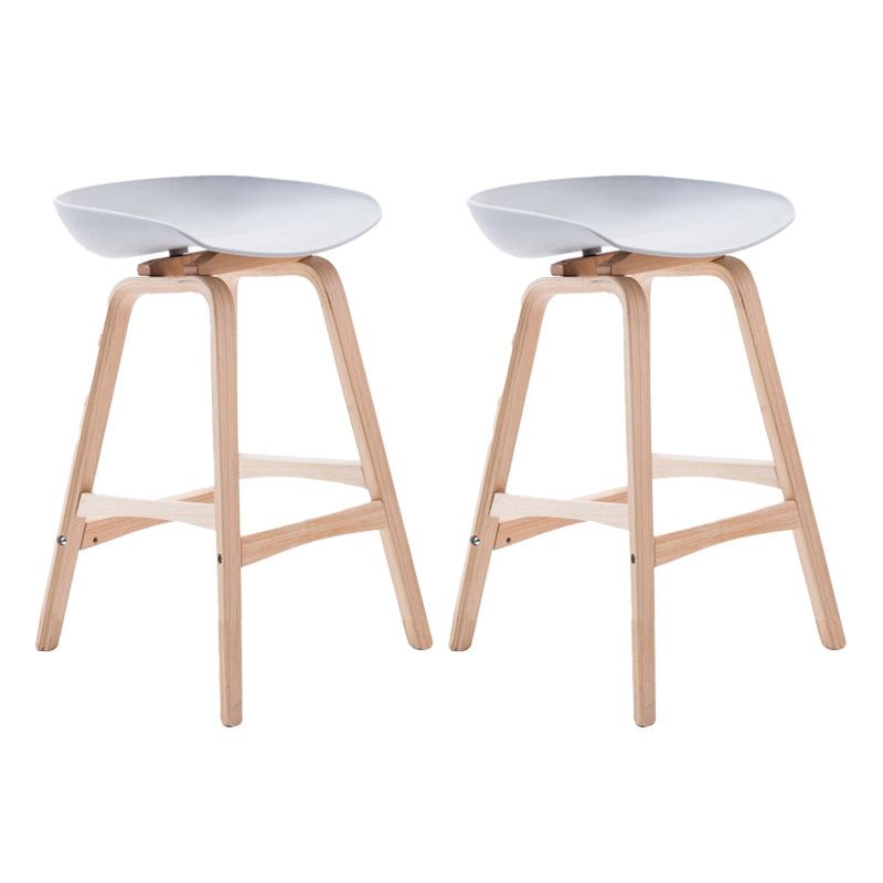 Scandinavia Style Bar-stool Wooden Legs PP Seat for Restaurant Bar Light Gray 2 Piece Set Counter Stool(26"H) Clearhalo 'Bar Furniture' 'Bar Stools' 'bar_stools' 'furn' 'furn_bar_stools' 'furniture_bar_stools' 'Kitchen & Dining Furniture' 'kitchen&dining_furn' 'kitchen' 'kitchen_furn' Furniture' 4514709