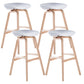 Scandinavia Style Bar-stool Wooden Legs PP Seat for Restaurant Bar Light Gray 4 Piece Set Bar Stool(30"H) Clearhalo 'Bar Furniture' 'Bar Stools' 'bar_stools' 'furn' 'furn_bar_stools' 'furniture_bar_stools' 'Kitchen & Dining Furniture' 'kitchen&dining_furn' 'kitchen' 'kitchen_furn' Furniture' 4514713