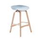 Scandinavia Style Bar-stool Wooden Legs PP Seat for Restaurant Bar Pewter 1 Piece Counter Stool(26"H) Clearhalo 'Bar Furniture' 'Bar Stools' 'bar_stools' 'furn' 'furn_bar_stools' 'furniture_bar_stools' 'Kitchen & Dining Furniture' 'kitchen&dining_furn' 'kitchen' 'kitchen_furn' Furniture' 4514714