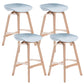 Scandinavia Style Bar-stool Wooden Legs PP Seat for Restaurant Bar Pewter 4 Piece Set Counter Stool(26"H) Clearhalo 'Bar Furniture' 'Bar Stools' 'bar_stools' 'furn' 'furn_bar_stools' 'furniture_bar_stools' 'Kitchen & Dining Furniture' 'kitchen&dining_furn' 'kitchen' 'kitchen_furn' Furniture' 4514716