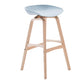 Scandinavia Style Bar-stool Wooden Legs PP Seat for Restaurant Bar Pewter 1 Piece Bar Stool(30"H) Clearhalo 'Bar Furniture' 'Bar Stools' 'bar_stools' 'furn' 'furn_bar_stools' 'furniture_bar_stools' 'Kitchen & Dining Furniture' 'kitchen&dining_furn' 'kitchen' 'kitchen_furn' Furniture' 4514717
