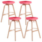 Scandinavia Style Bar-stool Wooden Legs PP Seat for Restaurant Bar Red 4 Piece Set Bar Stool(30"H) Clearhalo 'Bar Furniture' 'Bar Stools' 'bar_stools' 'furn' 'furn_bar_stools' 'furniture_bar_stools' 'Kitchen & Dining Furniture' 'kitchen&dining_furn' 'kitchen' 'kitchen_furn' Furniture' 4514731