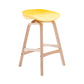 Scandinavia Style Bar-stool Wooden Legs PP Seat for Restaurant Bar Yellow 1 Piece Counter Stool(26"H) Clearhalo 'Bar Furniture' 'Bar Stools' 'bar_stools' 'furn' 'furn_bar_stools' 'furniture_bar_stools' 'Kitchen & Dining Furniture' 'kitchen&dining_furn' 'kitchen' 'kitchen_furn' Furniture' 4514732