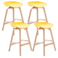 Scandinavia Style Bar-stool Wooden Legs PP Seat for Restaurant Bar Yellow 4 Piece Set Counter Stool(26"H) Clearhalo 'Bar Furniture' 'Bar Stools' 'bar_stools' 'furn' 'furn_bar_stools' 'furniture_bar_stools' 'Kitchen & Dining Furniture' 'kitchen&dining_furn' 'kitchen' 'kitchen_furn' Furniture' 4514734