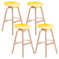 Scandinavia Style Bar-stool Wooden Legs PP Seat for Restaurant Bar Yellow 4 Piece Set Bar Stool(30"H) Clearhalo 'Bar Furniture' 'Bar Stools' 'bar_stools' 'furn' 'furn_bar_stools' 'furniture_bar_stools' 'Kitchen & Dining Furniture' 'kitchen&dining_furn' 'kitchen' 'kitchen_furn' Furniture' 4514737