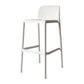 Modern Counter Bar Stool Plastic Armless Bar Stool with Footrest and Backrest White 1 Piece Clearhalo 'Bar Furniture' 'Bar Stools' 'bar_stools' 'furn' 'furn_bar_stools' 'furniture_bar_stools' 'Kitchen & Dining Furniture' 'kitchen&dining_furn' 'kitchen' 'kitchen_furn' Furniture' 4517282