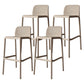 Modern Counter Bar Stool Plastic Armless Bar Stool with Footrest and Backrest Khaki 4 Piece Set Clearhalo 'Bar Furniture' 'Bar Stools' 'bar_stools' 'furn' 'furn_bar_stools' 'furniture_bar_stools' 'Kitchen & Dining Furniture' 'kitchen&dining_furn' 'kitchen' 'kitchen_furn' Furniture' 4517299