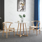 Double Pedestal Stone Table Industrial Style Dining Room Table for Home 23.6"L x 23.6"W x 29.5"H Without Chairs Clearhalo ' dining_table' 'Dining Tables & Seating' 'Dining Tables' 'furn' 'furn_dining_table' 'Furniture' 'furniture_dining_table' 'Kitchen & Dining Furniture' 'kitchen&dining_furn' 'kitchen' 'kitchen_dining_table' 4522905