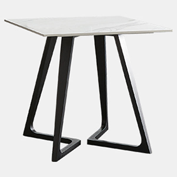 Double Pedestal Stone Table Industrial Style Dining Room Table for Home Without Chairs Clearhalo ' dining_table' 'Dining Tables & Seating' 'Dining Tables' 'furn' 'furn_dining_table' 'Furniture' 'furniture_dining_table' 'Kitchen & Dining Furniture' 'kitchen&dining_furn' 'kitchen' 'kitchen_dining_table' 4522911