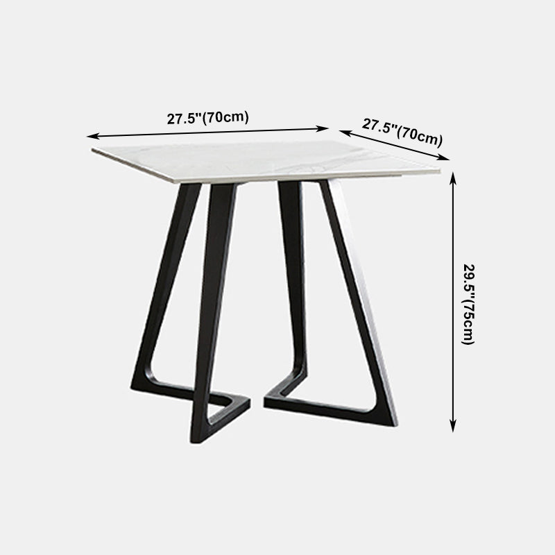 Double Pedestal Stone Table Industrial Style Dining Room Table for Home Clearhalo ' dining_table' 'Dining Tables & Seating' 'Dining Tables' 'furn' 'furn_dining_table' 'Furniture' 'furniture_dining_table' 'Kitchen & Dining Furniture' 'kitchen&dining_furn' 'kitchen' 'kitchen_dining_table' 4522916
