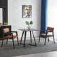 Double Pedestal Stone Dinning Table Industrial Style Furniture for Indoor Square 23.6"L x 23.6"W x 29.5"H Without Chairs Clearhalo ' dining_table' 'Dining Tables & Seating' 'Dining Tables' 'furn' 'furn_dining_table' 'Furniture' 'furniture_dining_table' 'Kitchen & Dining Furniture' 'kitchen&dining_furn' 'kitchen' 'kitchen_dining_table' 4522922
