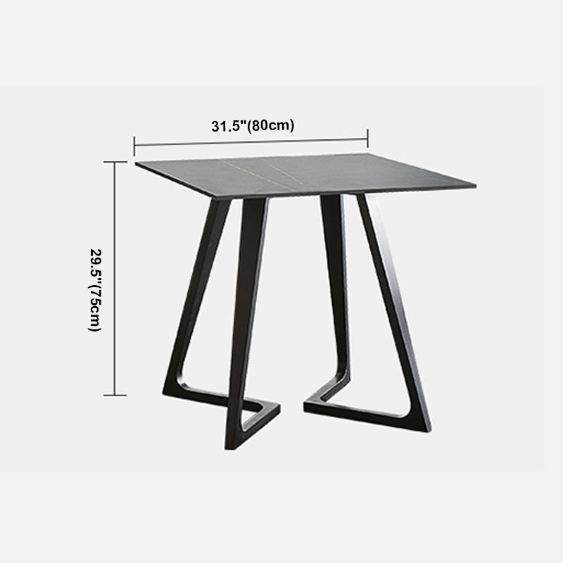 Double Pedestal Stone Dinning Table Industrial Style Furniture for Indoor Clearhalo ' dining_table' 'Dining Tables & Seating' 'Dining Tables' 'furn' 'furn_dining_table' 'Furniture' 'furniture_dining_table' 'Kitchen & Dining Furniture' 'kitchen&dining_furn' 'kitchen' 'kitchen_dining_table' 4522935