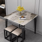 4-foot Stone Dinning Table Industrial Style Square Furniture for Indoor Gray Without Chairs Clearhalo ' dining_table' 'Dining Tables & Seating' 'Dining Tables' 'furn' 'furn_dining_table' 'Furniture' 'furniture_dining_table' 'Kitchen & Dining Furniture' 'kitchen&dining_furn' 'kitchen' 'kitchen_dining_table' 4522939