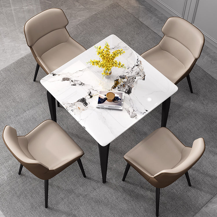 4-foot Stone Dinning Table Industrial Style Square Furniture for Indoor Clearhalo ' dining_table' 'Dining Tables & Seating' 'Dining Tables' 'furn' 'furn_dining_table' 'Furniture' 'furniture_dining_table' 'Kitchen & Dining Furniture' 'kitchen&dining_furn' 'kitchen' 'kitchen_dining_table' 4522947