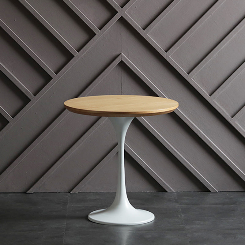 Round Pedestal Casual Dining Table Four-Color Fixed Table with Solid Wood Natural 23.6"L x 23.6"W x 23.6"H Without Chairs Clearhalo ' dining_table' 'Dining Tables & Seating' 'Dining Tables' 'furn' 'furn_dining_table' 'Furniture' 'furniture_dining_table' 'Kitchen & Dining Furniture' 'kitchen&dining_furn' 'kitchen' 'kitchen_dining_table' 4522951