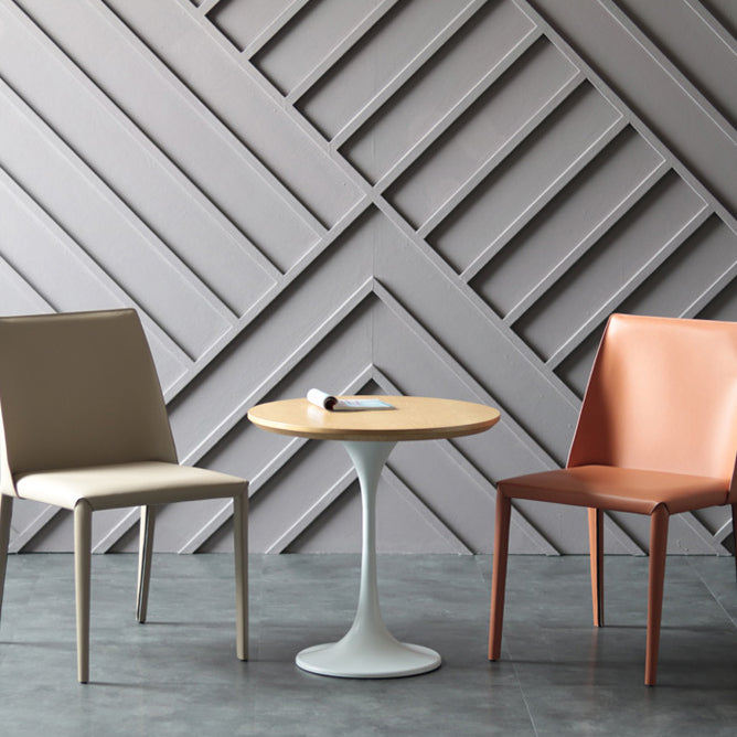 Round Pedestal Casual Dining Table Four-Color Fixed Table with Solid Wood Natural 19.7"L x 19.7"W x 23.5"H Without Chairs Clearhalo ' dining_table' 'Dining Tables & Seating' 'Dining Tables' 'furn' 'furn_dining_table' 'Furniture' 'furniture_dining_table' 'Kitchen & Dining Furniture' 'kitchen&dining_furn' 'kitchen' 'kitchen_dining_table' 4522954