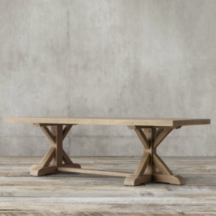 Modern Pine Wooden Table for Restaurant Rectangle Dining Table with Trestle Base 63"L x 27.6"W x 29.5"H Without Chairs Clearhalo ' dining_table' 'Dining Tables & Seating' 'Dining Tables' 'furn' 'furn_dining_table' 'Furniture' 'furniture_dining_table' 'Kitchen & Dining Furniture' 'kitchen&dining_furn' 'kitchen' 'kitchen_dining_table' 4522967