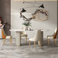 Oval Double Pedestal Modern Dining Table Sintered Stone Fixed Table for Kitchen White 55.1"L x 31.5"W x 29.5"H Without Chairs Clearhalo ' dining_table' 'Dining Tables & Seating' 'Dining Tables' 'furn' 'furn_dining_table' 'Furniture' 'furniture_dining_table' 'Kitchen & Dining Furniture' 'kitchen&dining_furn' 'kitchen' 'kitchen_dining_table' 4522980