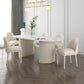 Oval Double Pedestal Modern Dining Table Sintered Stone Fixed Table for Kitchen White Without Chairs Clearhalo ' dining_table' 'Dining Tables & Seating' 'Dining Tables' 'furn' 'furn_dining_table' 'Furniture' 'furniture_dining_table' 'Kitchen & Dining Furniture' 'kitchen&dining_furn' 'kitchen' 'kitchen_dining_table' 4522982