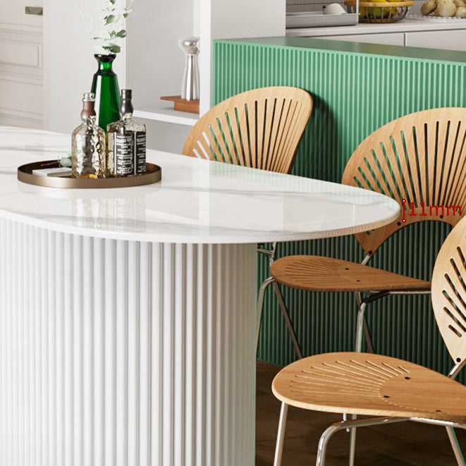 Contemporary Wood Standard Dining Table Oval Shape Kitchen Dining Table with Pedestal Base Clearhalo ' dining_table' 'Dining Tables & Seating' 'Dining Tables' 'furn' 'furn_dining_table' 'Furniture' 'furniture_dining_table' 'Kitchen & Dining Furniture' 'kitchen&dining_furn' 'kitchen' 'kitchen_dining_table' 4523001