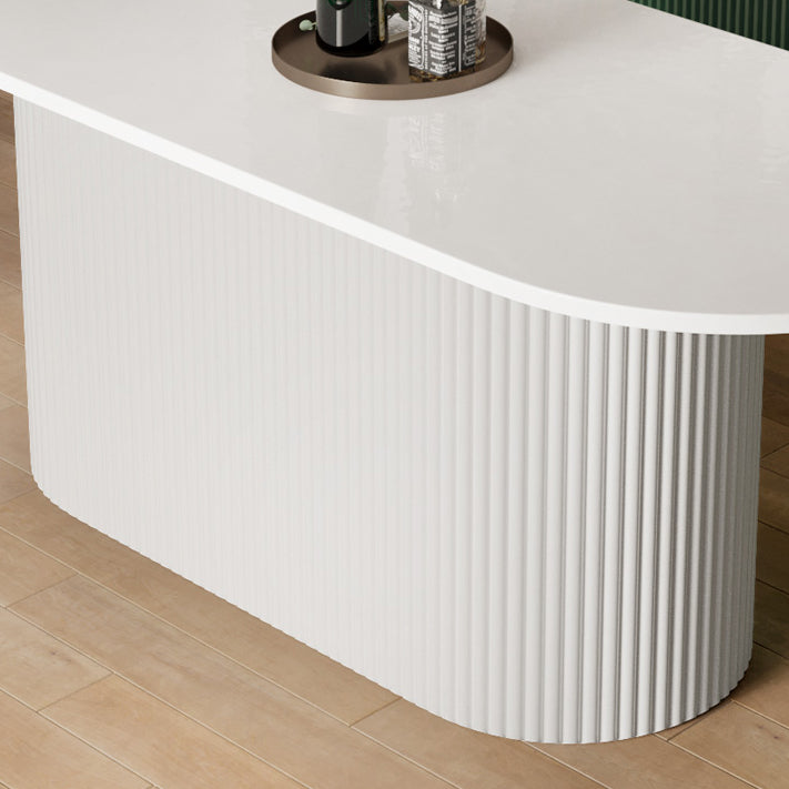 Contemporary Wood Standard Dining Table Oval Shape Kitchen Dining Table with Pedestal Base Clearhalo ' dining_table' 'Dining Tables & Seating' 'Dining Tables' 'furn' 'furn_dining_table' 'Furniture' 'furniture_dining_table' 'Kitchen & Dining Furniture' 'kitchen&dining_furn' 'kitchen' 'kitchen_dining_table' 4523002