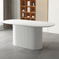 Solid Wood Base Contemporary Oval Dining Table White Top Table with Pedestal Base Clearhalo ' dining_table' 'Dining Tables & Seating' 'Dining Tables' 'furn' 'furn_dining_table' 'Furniture' 'furniture_dining_table' 'Kitchen & Dining Furniture' 'kitchen&dining_furn' 'kitchen' 'kitchen_dining_table' 4523042