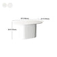 Solid Wood Base Contemporary Oval Dining Table White Top Table with Pedestal Base Clearhalo ' dining_table' 'Dining Tables & Seating' 'Dining Tables' 'furn' 'furn_dining_table' 'Furniture' 'furniture_dining_table' 'Kitchen & Dining Furniture' 'kitchen&dining_furn' 'kitchen' 'kitchen_dining_table' 4523044