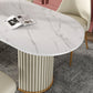 Contemporary Freeform Dining Table Sintered Stone Table with Double Pedestal Base Clearhalo ' dining_table' 'Dining Tables & Seating' 'Dining Tables' 'furn' 'furn_dining_table' 'Furniture' 'furniture_dining_table' 'Kitchen & Dining Furniture' 'kitchen&dining_furn' 'kitchen' 'kitchen_dining_table' 4523067