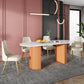 Contemporary Freeform Dining Table Sintered Stone Table with Double Pedestal Base Clearhalo ' dining_table' 'Dining Tables & Seating' 'Dining Tables' 'furn' 'furn_dining_table' 'Furniture' 'furniture_dining_table' 'Kitchen & Dining Furniture' 'kitchen&dining_furn' 'kitchen' 'kitchen_dining_table' 4523070
