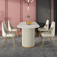 Contemporary Freeform Dining Table Sintered Stone Table with Double Pedestal Base Clearhalo ' dining_table' 'Dining Tables & Seating' 'Dining Tables' 'furn' 'furn_dining_table' 'Furniture' 'furniture_dining_table' 'Kitchen & Dining Furniture' 'kitchen&dining_furn' 'kitchen' 'kitchen_dining_table' 4523072