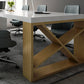 Modern Pine Wood Table for Restaurant Rectangle White Table with Double Pedestal Base Clearhalo ' dining_table' 'Dining Tables & Seating' 'Dining Tables' 'furn' 'furn_dining_table' 'Furniture' 'furniture_dining_table' 'Kitchen & Dining Furniture' 'kitchen&dining_furn' 'kitchen' 'kitchen_dining_table' 4523102