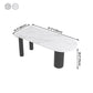 Metal Contemporary Free Form Dining Table Sintered Stone Table with Black Legs Clearhalo ' dining_table' 'Dining Tables & Seating' 'Dining Tables' 'furn' 'furn_dining_table' 'Furniture' 'furniture_dining_table' 'Kitchen & Dining Furniture' 'kitchen&dining_furn' 'kitchen' 'kitchen_dining_table' 4523123