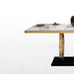 Traditional Luxury Rectangle Dining Table Stone Dinner Table with Trestle Base Clearhalo ' dining_table' 'Dining Tables & Seating' 'Dining Tables' 'furn' 'furn_dining_table' 'Furniture' 'furniture_dining_table' 'Kitchen & Dining Furniture' 'kitchen&dining_furn' 'kitchen' 'kitchen_dining_table' 4523134