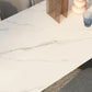 Sintered Stone Top Modern White Table for Restaurant Oval Table with Double Pedestal Base Clearhalo ' dining_table' 'Dining Tables & Seating' 'Dining Tables' 'furn' 'furn_dining_table' 'Furniture' 'furniture_dining_table' 'Kitchen & Dining Furniture' 'kitchen&dining_furn' 'kitchen' 'kitchen_dining_table' 4523145