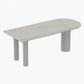 Free Form White Tone Dining Table Contemporary Sintered Stone Table with 3 Legs White Without Chairs Clearhalo ' dining_table' 'Dining Tables & Seating' 'Dining Tables' 'furn' 'furn_dining_table' 'Furniture' 'furniture_dining_table' 'Kitchen & Dining Furniture' 'kitchen&dining_furn' 'kitchen' 'kitchen_dining_table' 4523159