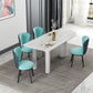 Free Form White Tone Dining Table Contemporary Sintered Stone Table with 3 Legs Clearhalo ' dining_table' 'Dining Tables & Seating' 'Dining Tables' 'furn' 'furn_dining_table' 'Furniture' 'furniture_dining_table' 'Kitchen & Dining Furniture' 'kitchen&dining_furn' 'kitchen' 'kitchen_dining_table' 4523162