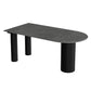 Modern Style Dining Table Sintered Stone Dining Table with Black Frame for Kitchen Gray Without Chairs Clearhalo ' dining_table' 'Dining Tables & Seating' 'Dining Tables' 'furn' 'furn_dining_table' 'Furniture' 'furniture_dining_table' 'Kitchen & Dining Furniture' 'kitchen&dining_furn' 'kitchen' 'kitchen_dining_table' 4523211