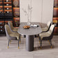 Modern Style Dining Table Sintered Stone Dining Table with Black Frame for Kitchen Clearhalo ' dining_table' 'Dining Tables & Seating' 'Dining Tables' 'furn' 'furn_dining_table' 'Furniture' 'furniture_dining_table' 'Kitchen & Dining Furniture' 'kitchen&dining_furn' 'kitchen' 'kitchen_dining_table' 4523212
