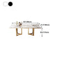 Traditional Luxury Dining Table Rectangle Double Pedestal Table with Gold Frame Clearhalo ' dining_table' 'Dining Tables & Seating' 'Dining Tables' 'furn' 'furn_dining_table' 'Furniture' 'furniture_dining_table' 'Kitchen & Dining Furniture' 'kitchen&dining_furn' 'kitchen' 'kitchen_dining_table' 4523255