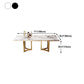 Traditional Luxury Dining Table Rectangle Double Pedestal Table with Gold Frame Clearhalo ' dining_table' 'Dining Tables & Seating' 'Dining Tables' 'furn' 'furn_dining_table' 'Furniture' 'furniture_dining_table' 'Kitchen & Dining Furniture' 'kitchen&dining_furn' 'kitchen' 'kitchen_dining_table' 4523256