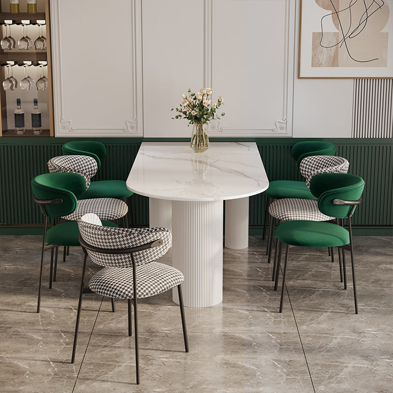 Modern Indoor White Table for Restaurant Sintered Stone Top Dining Table 63"L x 31.5"W x 29.5"H Without Chairs Clearhalo ' dining_table' 'Dining Tables & Seating' 'Dining Tables' 'furn' 'furn_dining_table' 'Furniture' 'furniture_dining_table' 'Kitchen & Dining Furniture' 'kitchen&dining_furn' 'kitchen' 'kitchen_dining_table' 4523259
