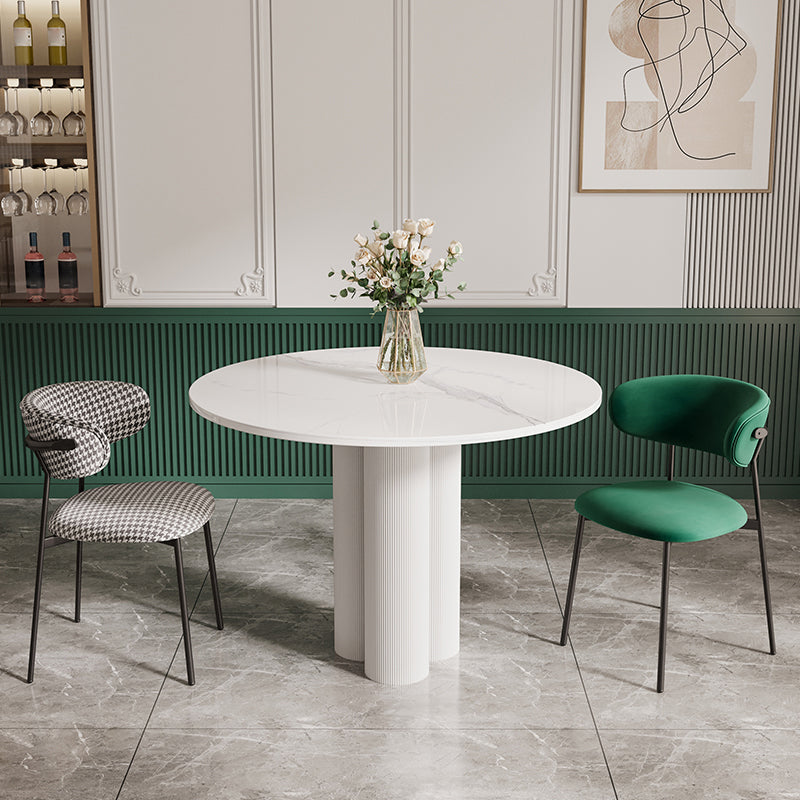 Modern Indoor White Table for Restaurant Sintered Stone Top Dining Table 39.4"L x 39.4"W x 29.5"H Without Chairs Clearhalo ' dining_table' 'Dining Tables & Seating' 'Dining Tables' 'furn' 'furn_dining_table' 'Furniture' 'furniture_dining_table' 'Kitchen & Dining Furniture' 'kitchen&dining_furn' 'kitchen' 'kitchen_dining_table' 4523260