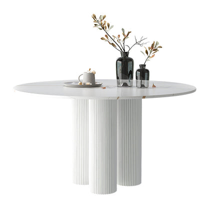 Modern Indoor White Table for Restaurant Sintered Stone Top Dining Table Without Chairs Clearhalo ' dining_table' 'Dining Tables & Seating' 'Dining Tables' 'furn' 'furn_dining_table' 'Furniture' 'furniture_dining_table' 'Kitchen & Dining Furniture' 'kitchen&dining_furn' 'kitchen' 'kitchen_dining_table' 4523266