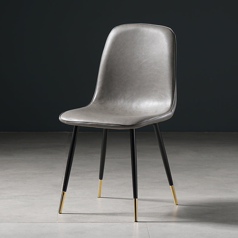 Nordic Metal Dining Chairs Dining Armless Side Chairs for Kitchen Grey 1 Piece Black Gold Clearhalo ' kitchen&dining_furn' 'Dining Chairs' 'Dining Tables & Seating' 'dining_chair' 'furn' 'furn_dining_chair' 'Furniture' 'furniture_dining_chair' 'Kitchen & Dining Furniture' 'kitchen' 4523297