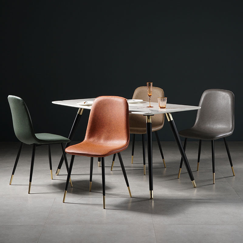 Nordic Metal Dining Chairs Dining Armless Side Chairs for Kitchen Clearhalo ' kitchen&dining_furn' 'Dining Chairs' 'Dining Tables & Seating' 'dining_chair' 'furn' 'furn_dining_chair' 'Furniture' 'furniture_dining_chair' 'Kitchen & Dining Furniture' 'kitchen' 4523298