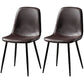 Nordic Metal Dining Chairs Dining Armless Side Chairs for Kitchen Dark Coffee 2 Piece Set Black Clearhalo ' kitchen&dining_furn' 'Dining Chairs' 'Dining Tables & Seating' 'dining_chair' 'furn' 'furn_dining_chair' 'Furniture' 'furniture_dining_chair' 'Kitchen & Dining Furniture' 'kitchen' 4523330